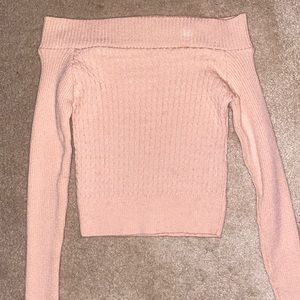 Long sleeved off the shoulder blouse